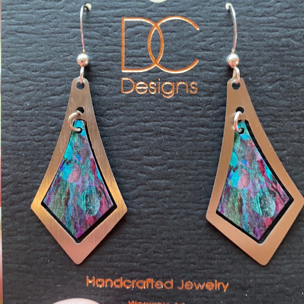 NWOT Handcrafted Abstract Art Earrings